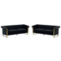 2 Piece Sofa Set With Tufted Back And Deep Seating