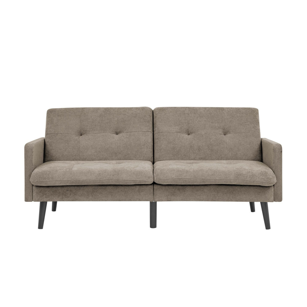 Easy Convert Futon Sofa With Tufted Back And Seat