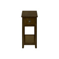 Accent End Table, 2 Tier, Narrow, Lamp, Storage Drawer, Charming Design