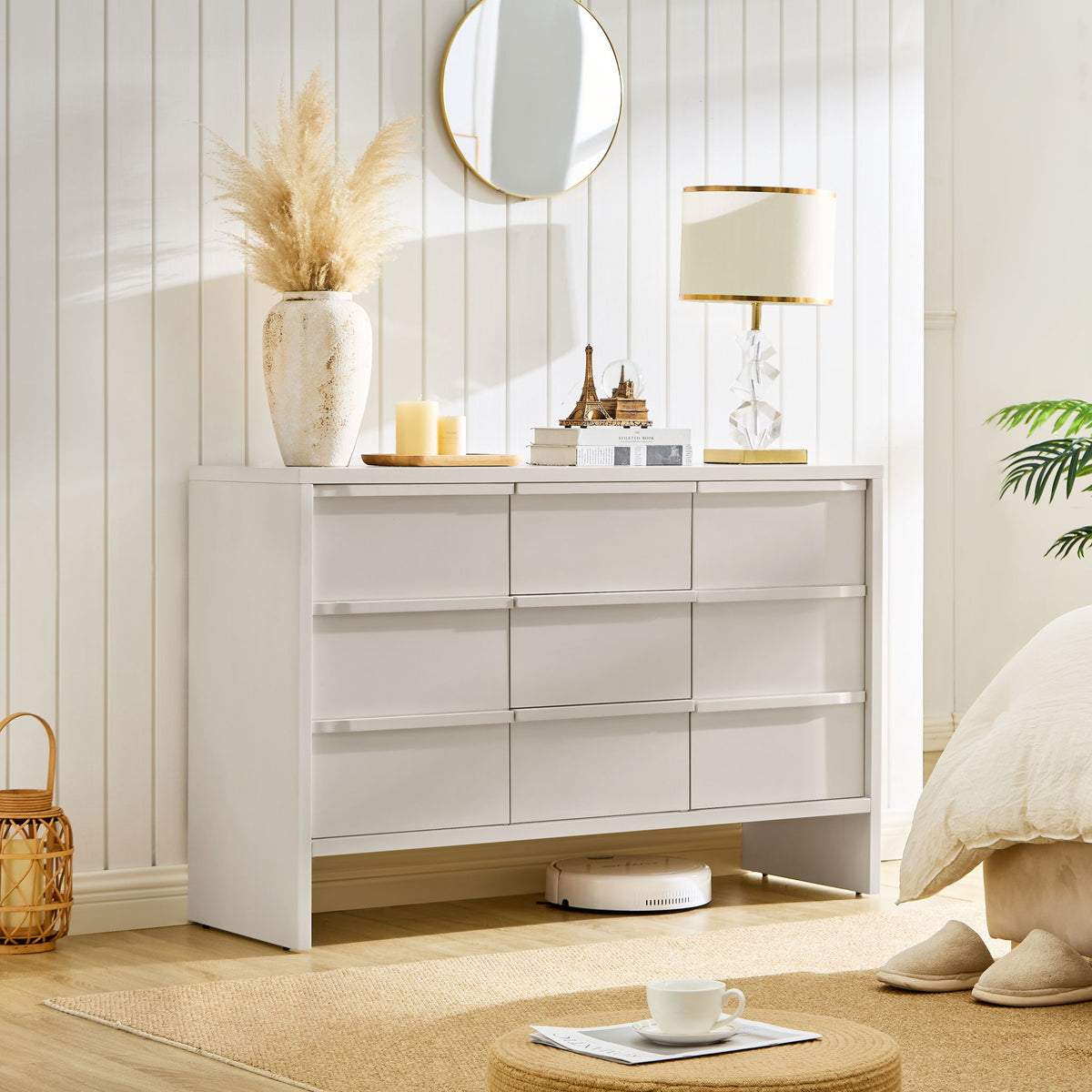 Sideboard Buffet Cabinet With Storage, 2 Doors 3 Drawers