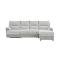 Sectional Sofa With Power Recline, USB Charging, And Storage Chaise - Gray