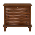 Nightstand With Charging Station, Bedside Table, 3 Drawers, USB And Type - C Ports