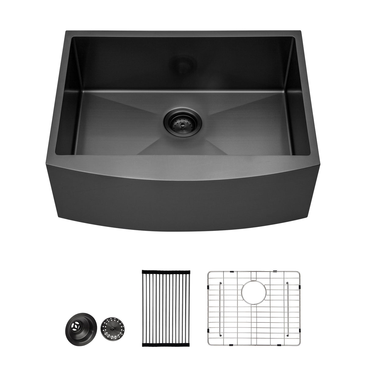 Farmhouse Kitchen Sink, Stainless Steel, Apron Front