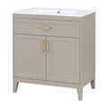 Bathroom Vanity With Sink Top, Adjustable Shelf, Door Organizers