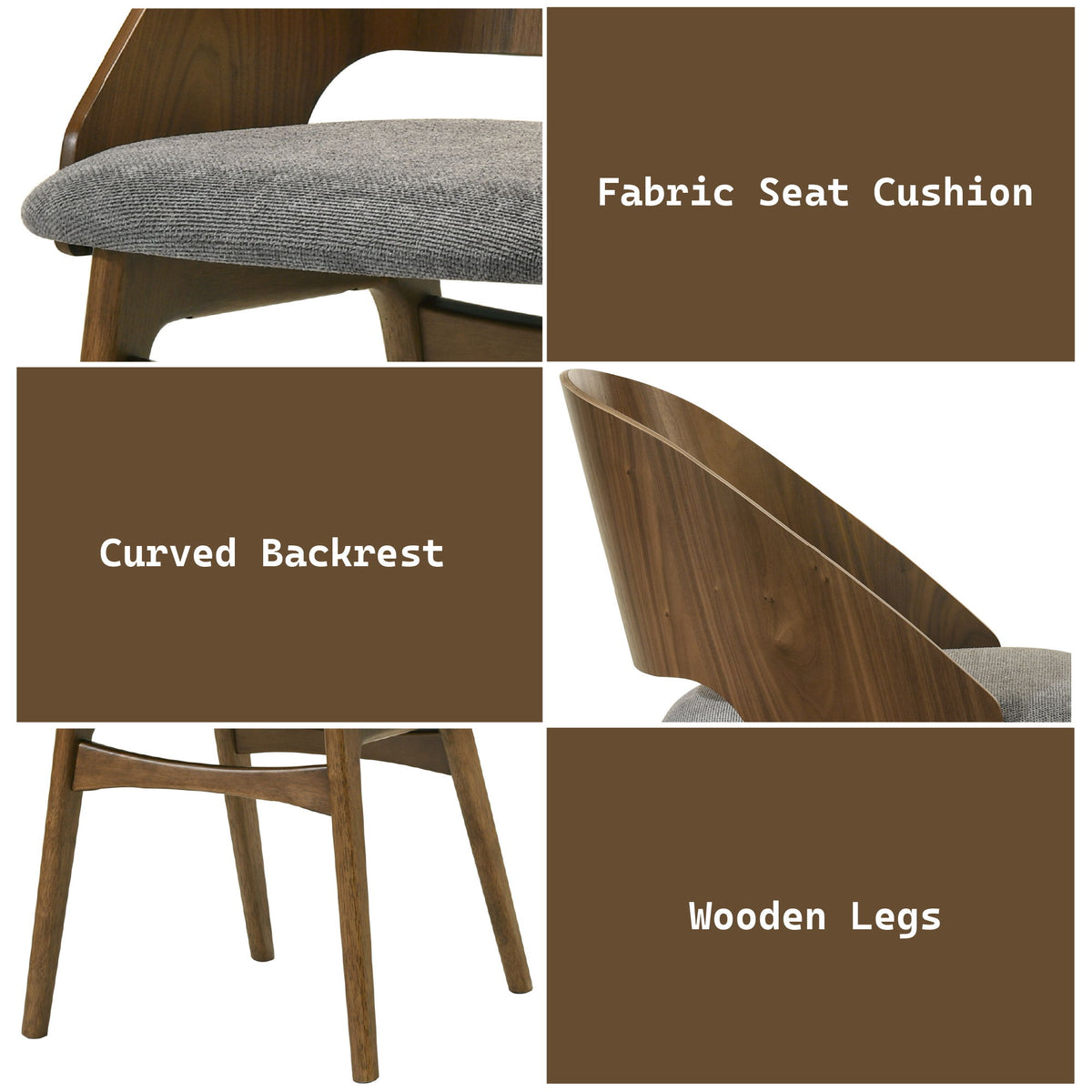 Delmon - Side Chair (Set of 2) - Dark Walnut