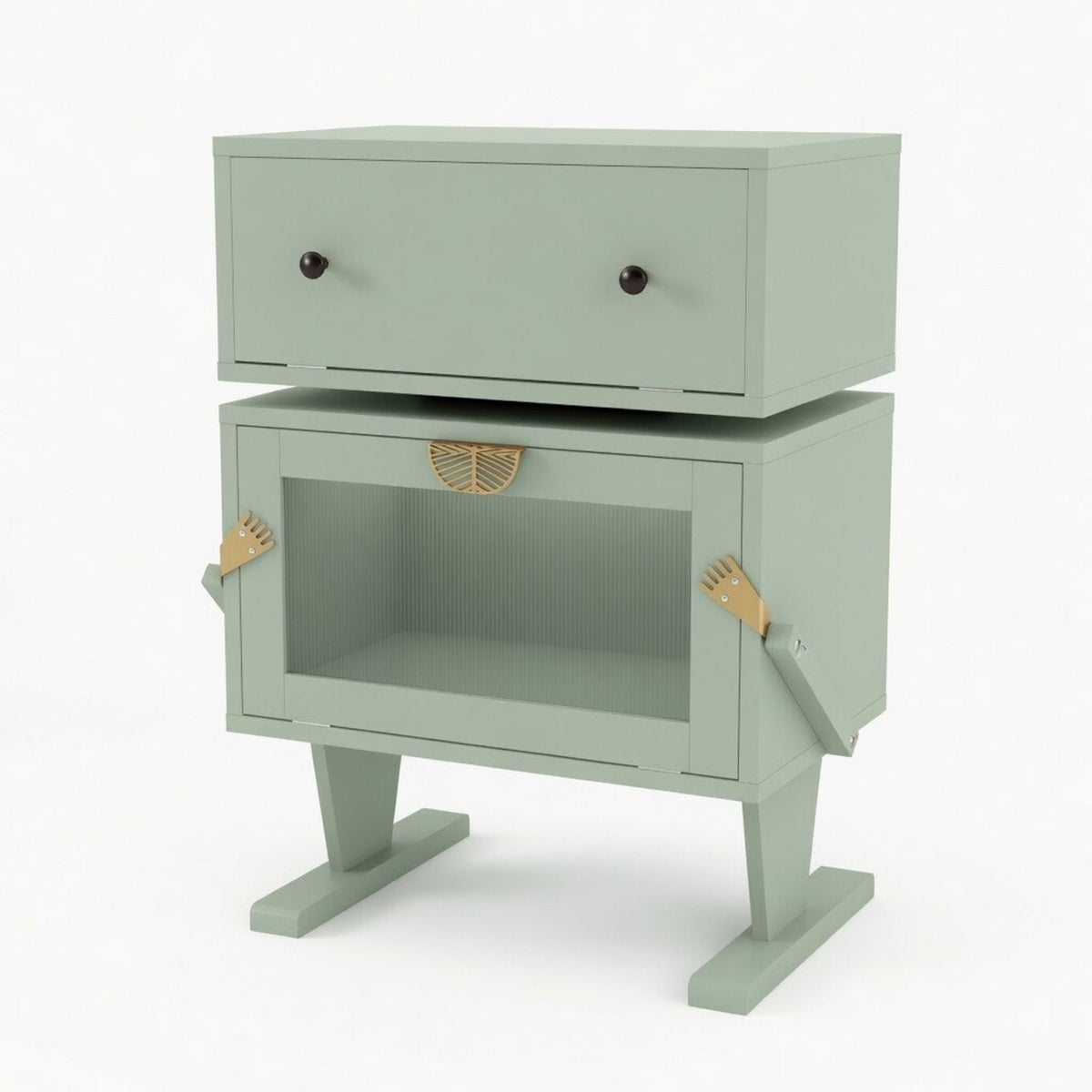 Robot LED Nightstand With 360° Rotating Drawer