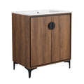 Modern Bathroom Vanity With Top Sink, Engineered Wood Storage Cabinet