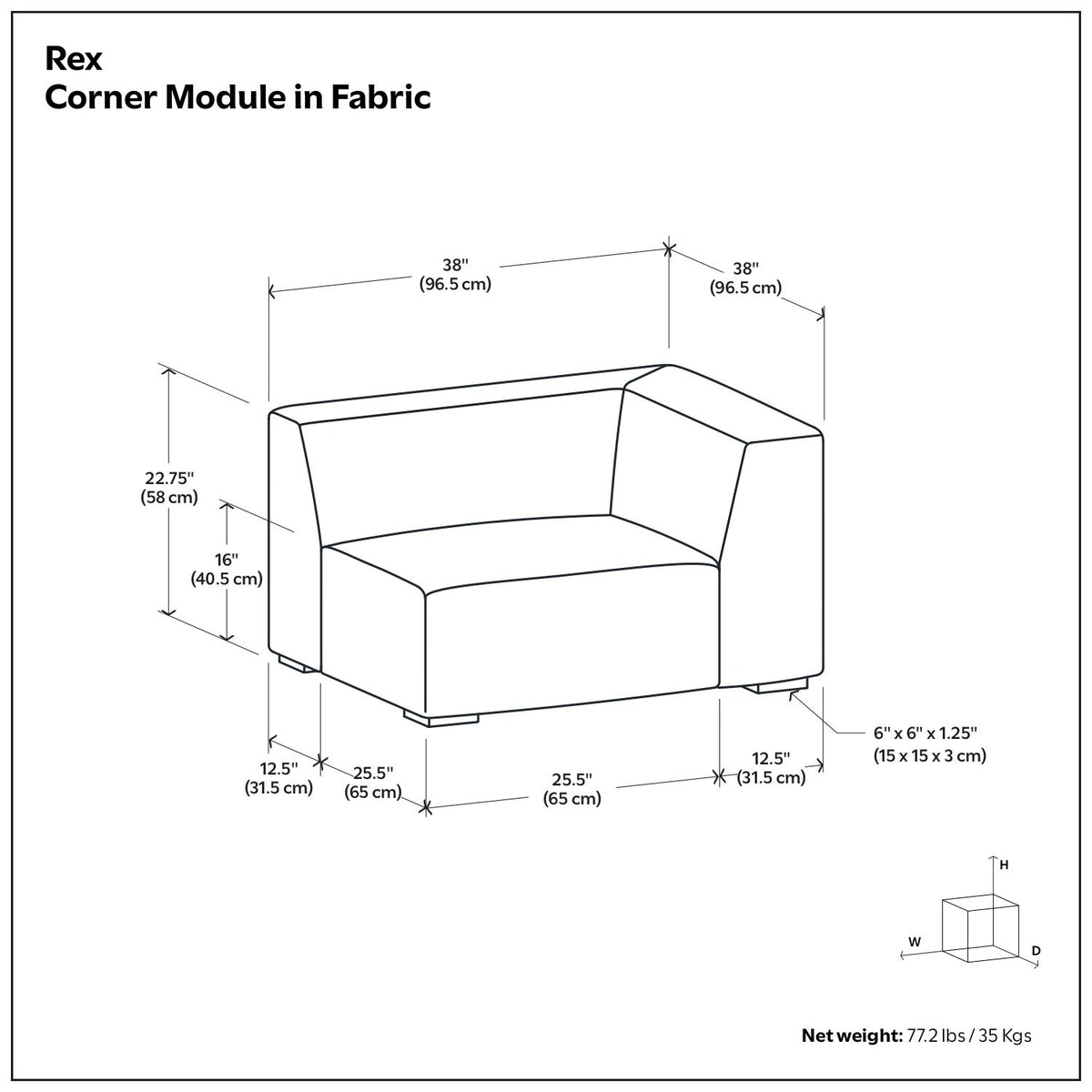 Rex - Corner Sofa Module