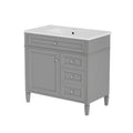 Bathroom Vanity With Top Sink, 2 Drawers, Tip Out Drawer
