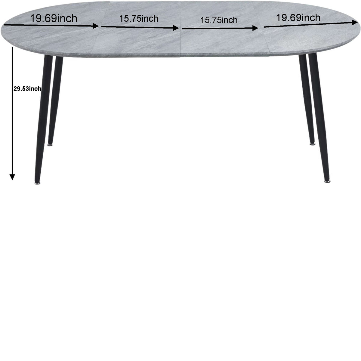 Extensible Table, Dining Table, Office Table, Coffee Table Metal Leg