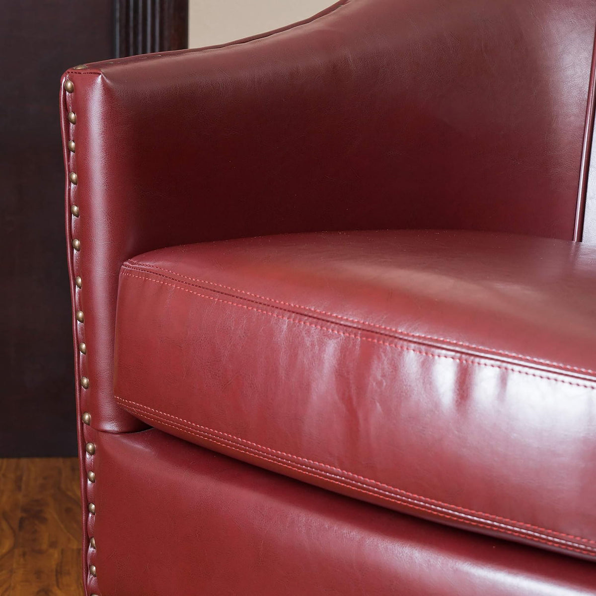 Enigmatica - Upholstered Club Chair With Nailhead Trim
