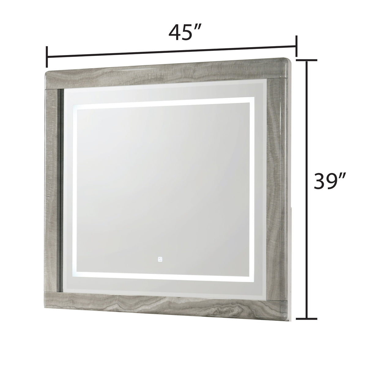 Jazz - LED Mirror With Touch Sensor Switch (Dresser Not Included) - White