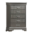 1 Piece Chest With Unique Drawers - Gray