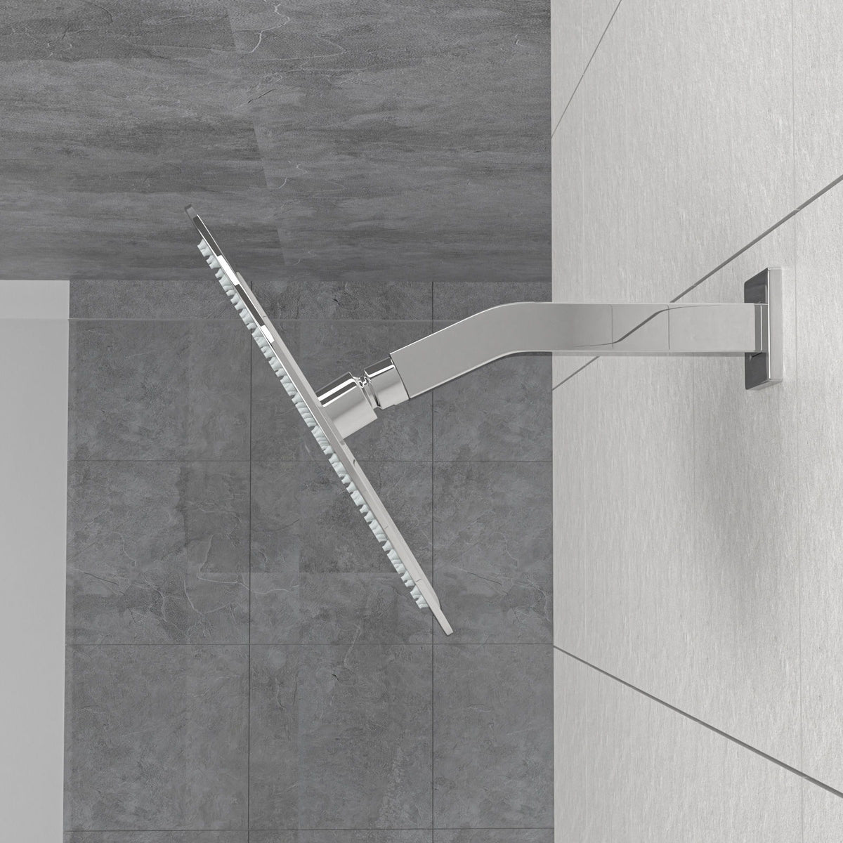 Elegant 6" Shower Arm With Flange, Stainless Steel Construction For Rain Shower Heads - Chrome