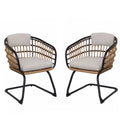 Patio Dining Chairs For Garden (Set of 2) - Beige