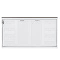 Murphy Bed With LED Light, Foldable Wall Bed Cabinet