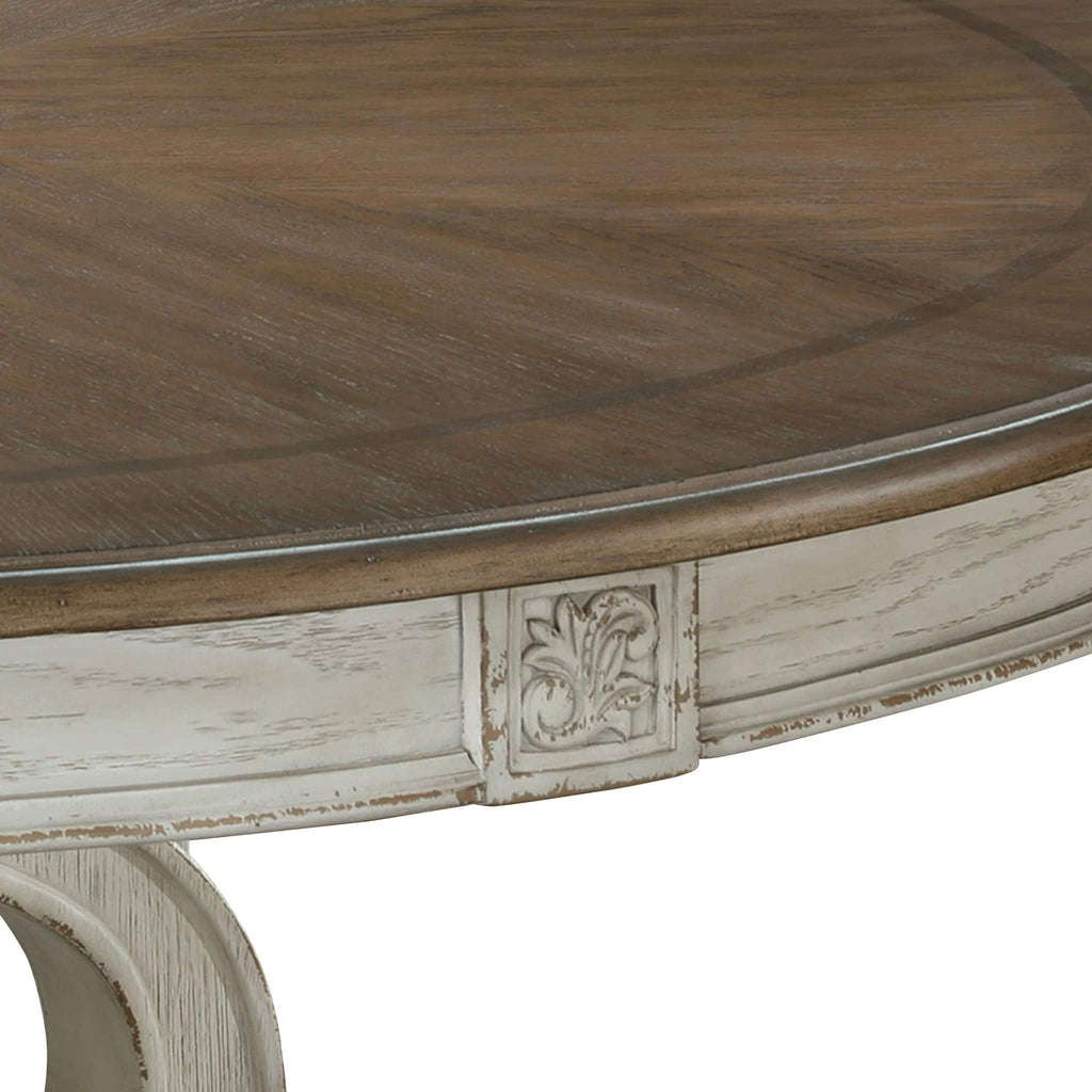 Elegant Dining Set Round Table And Side Chairs