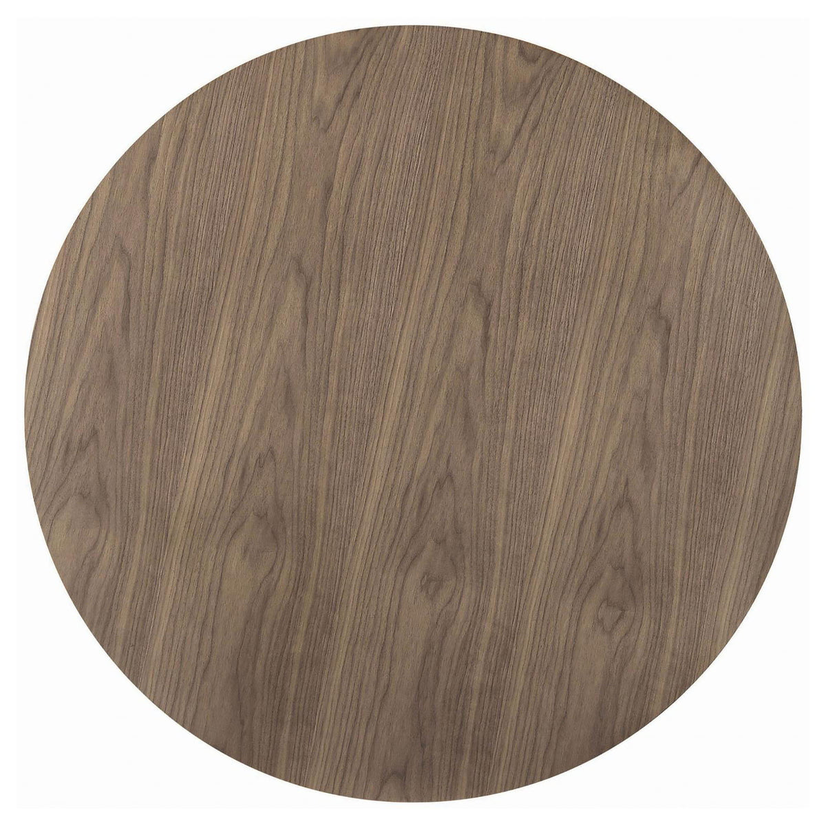 Round Dining Table With Pedestal Base - Warm Walnut