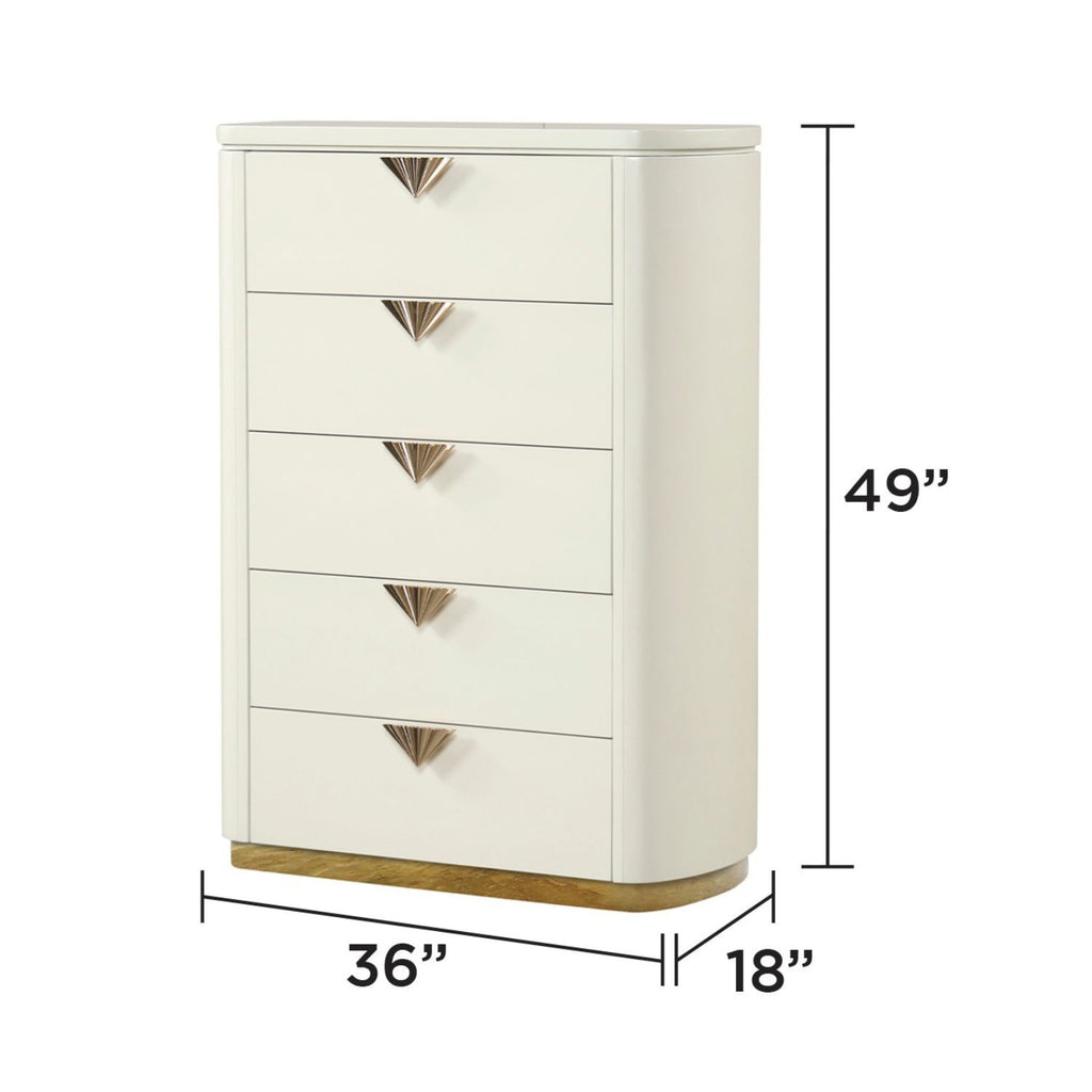 La Pierre - 5 Drawer Chest - Beige
