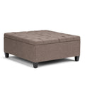 Harrison - Coffee Table Storage Ottoman - Tanners Brown