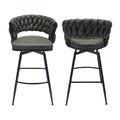 Bar Stool 360 Swivel With Back Footrest