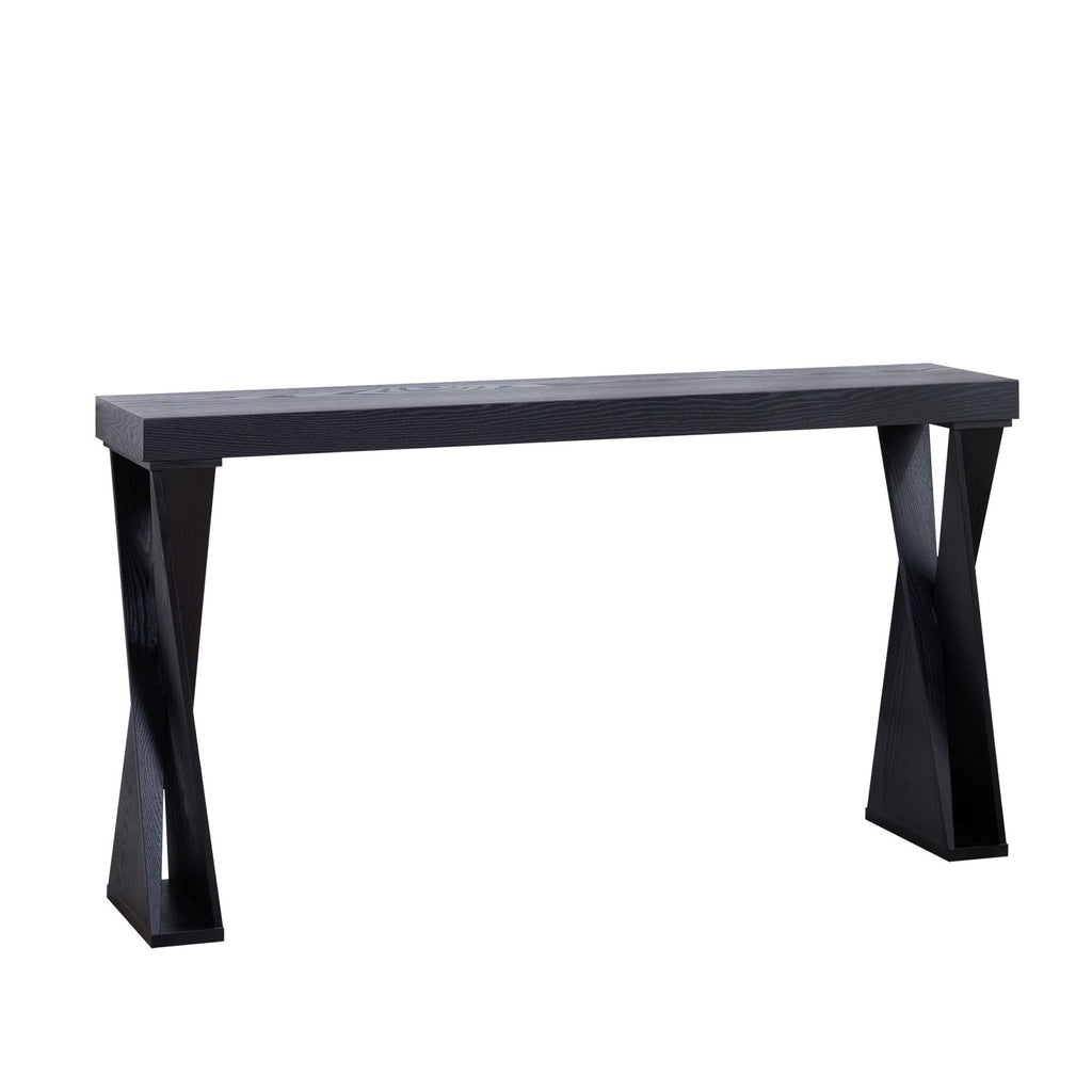 Console Table With Crossed Legs For Hallway - Black
