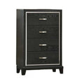 1 Piece Chest Tapered Legs Bedroom Furniture - Black