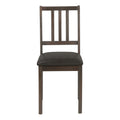 Dining Chair, Side, Upholstered For Dining Room, Transitional (Set of 2) - Brown