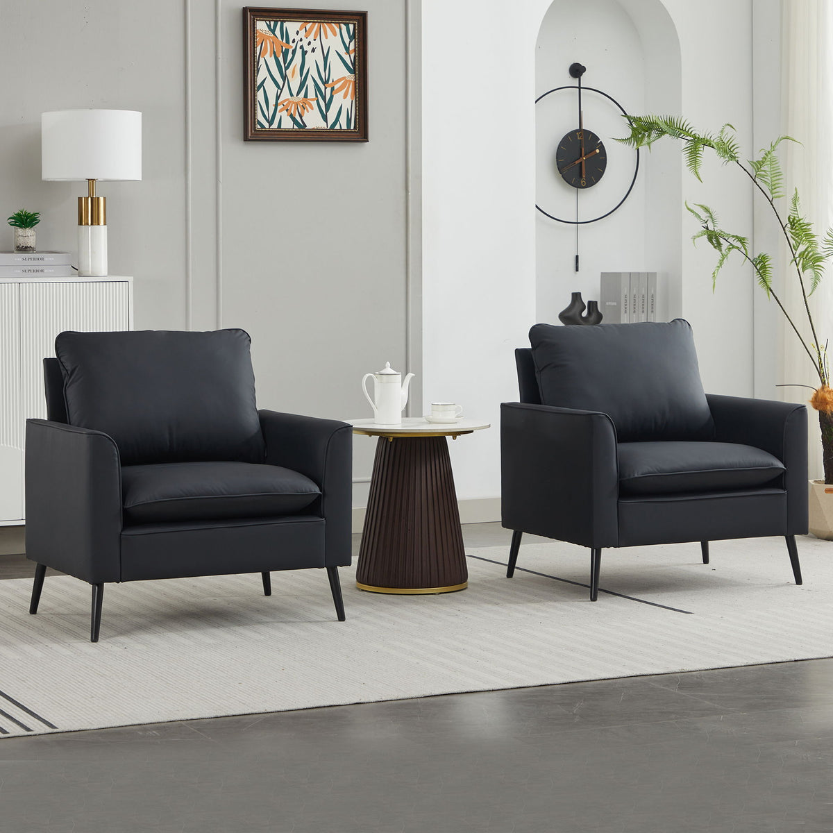 Nordic Retro Light Luxury Upholstered Sofa Chair