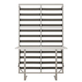 Queen Size Cabinet Wall Bed Mechanism With Desk Panel - Gray