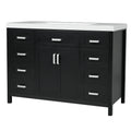 Bathroom Vanity With Sink, 2 Doors 8 Drawers, Soft Close System, Classic Design