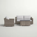 3 Person Seating Group With Cushions Perfect For Outdoor Relaxation - Gray / Gray Mix