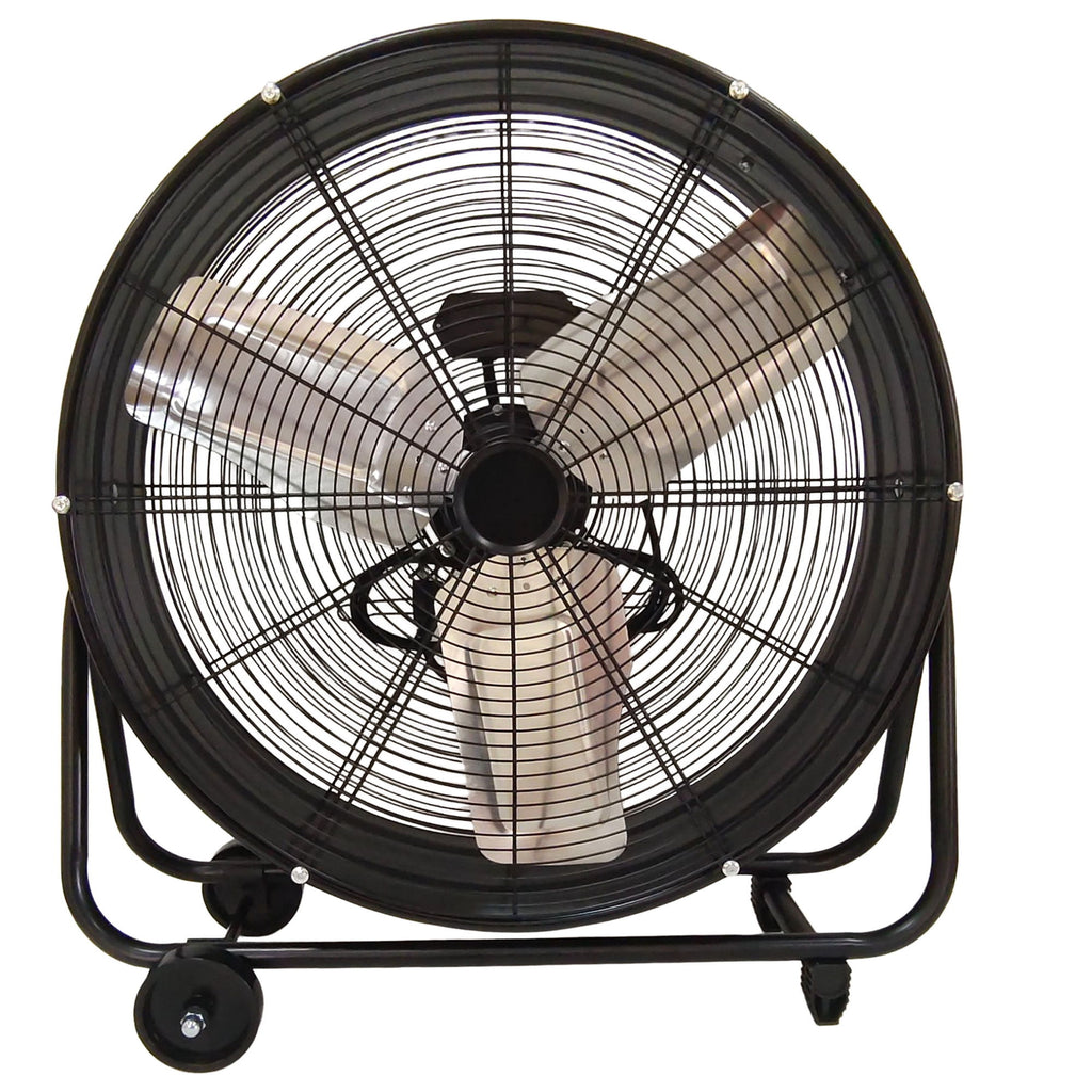Drum Fan With Pure Copper Wiring Motor And Blades - Black