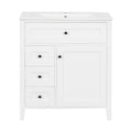 Bathroom Vanity With Sink, 3 Drawers And Adjustable Shelf, Freestanding Storage Unit