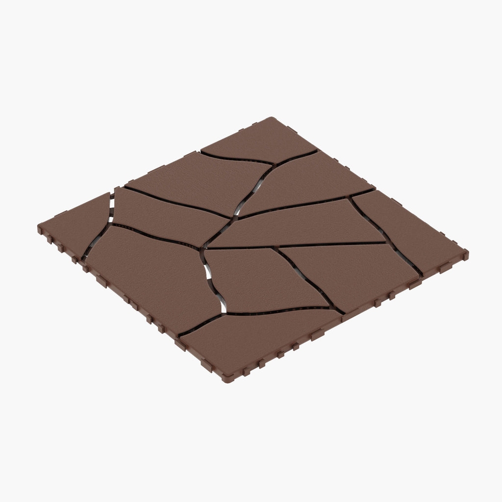 Stone Style Patio Deck Tiles Diy Interlocking Floor Tiles