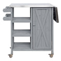Foldable Outdoor Kitchen Island With Storage Cabinet