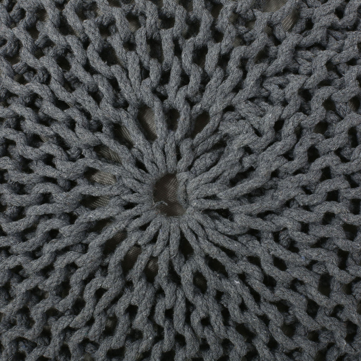 Bordeaux - Knitted Round Pouf, Versatile Ottoman And Floor Cushion