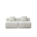 Modular Sectional Sofa With 2 Pillows, Symmetrical Design