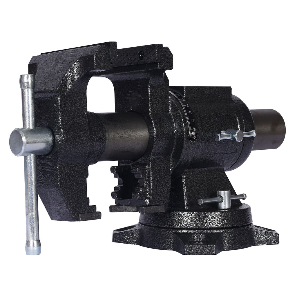 Heavy Duty 5" Multi Jaw Rotating Bench Vise With 360 Degree Swivel Base And Head