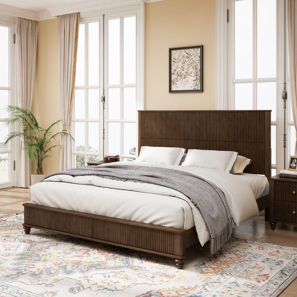 3 Piece Bedroom Set With Bed And 2 Nightstands