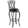 Swivel Bar Stool With Upholstered Seat - Black