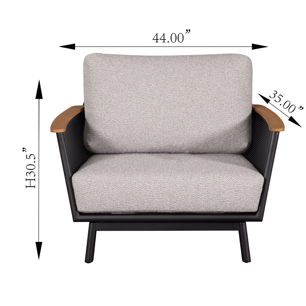 Chair With Armrests - Black / Black Multi