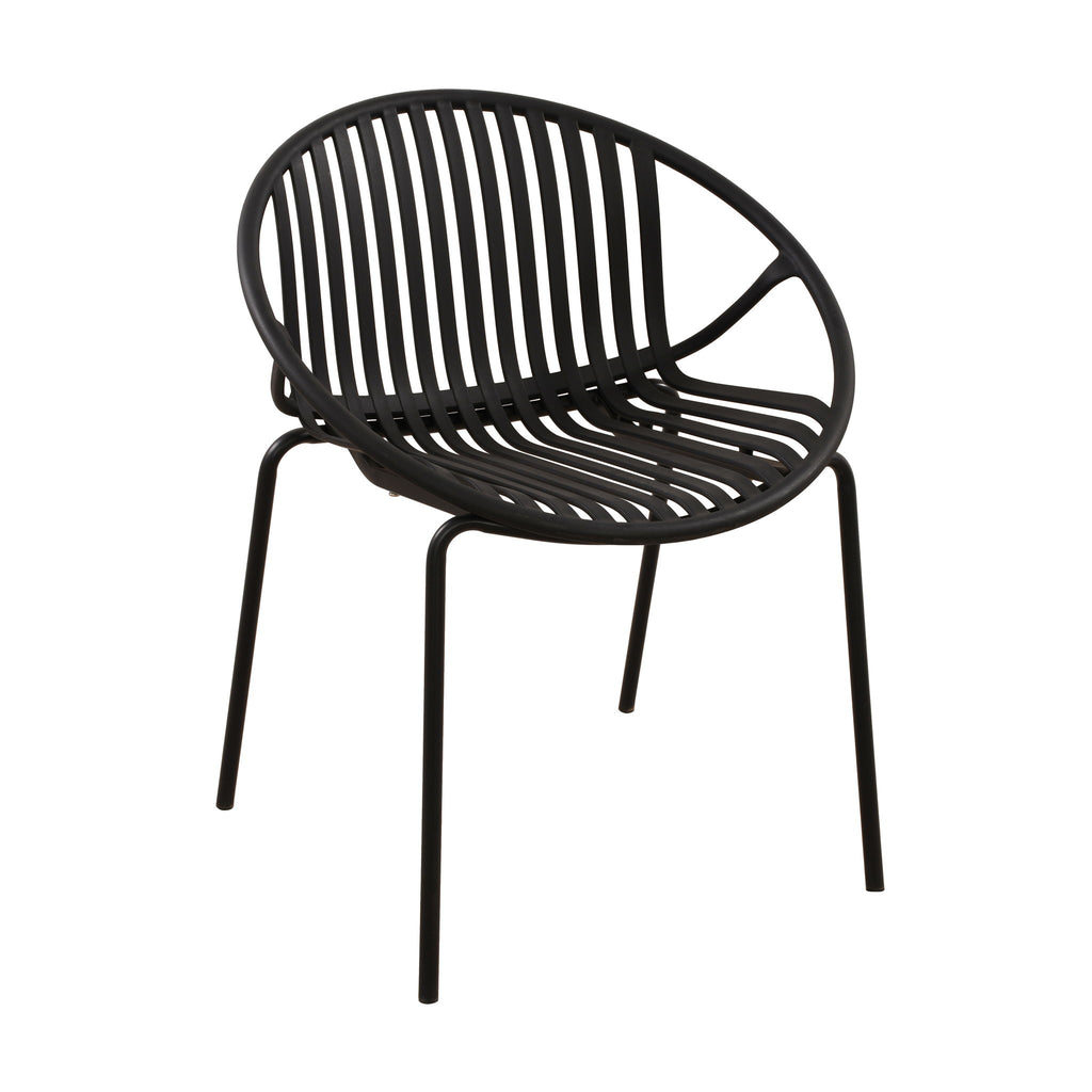 7 Piece Outdoor Modern Dining Set With Stackable Chairs