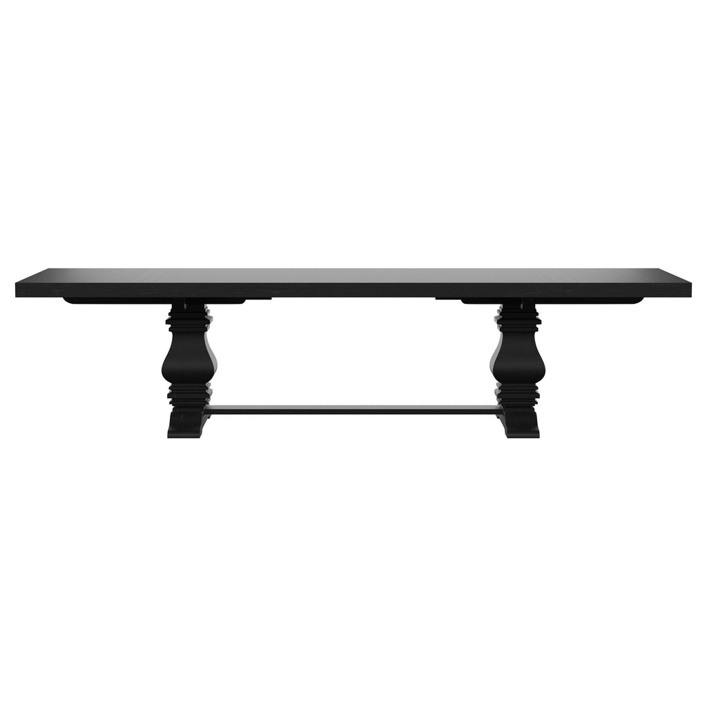 Extension Dining Table Set With Expandable Table With Upholstered Wingback Chairs