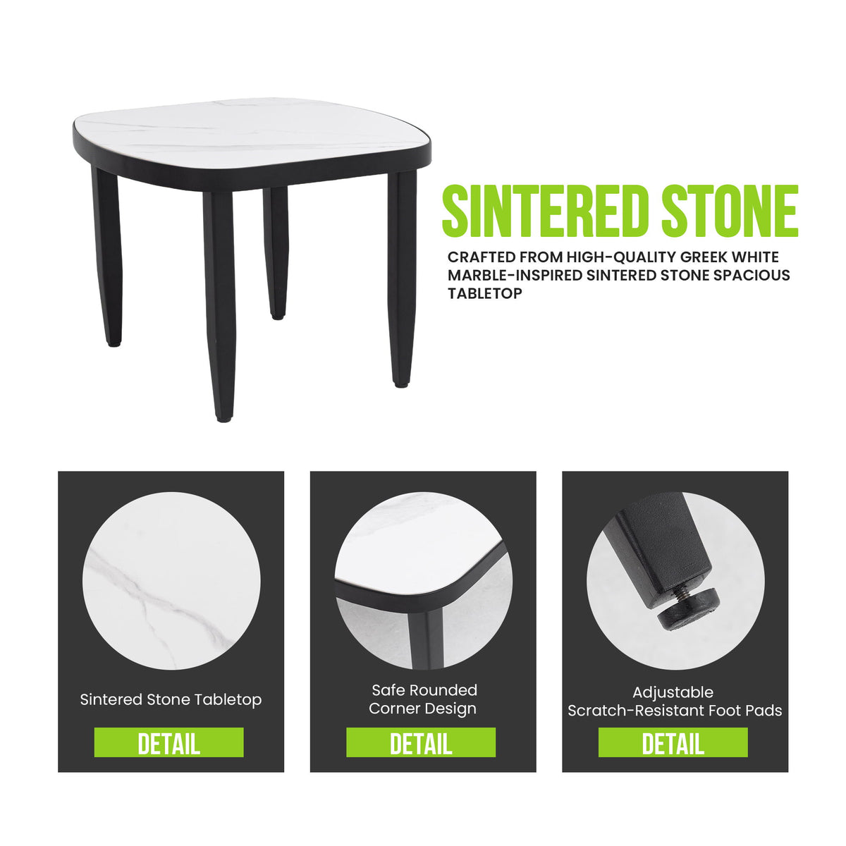 Outdoor Elegance Table, Rounded Corners