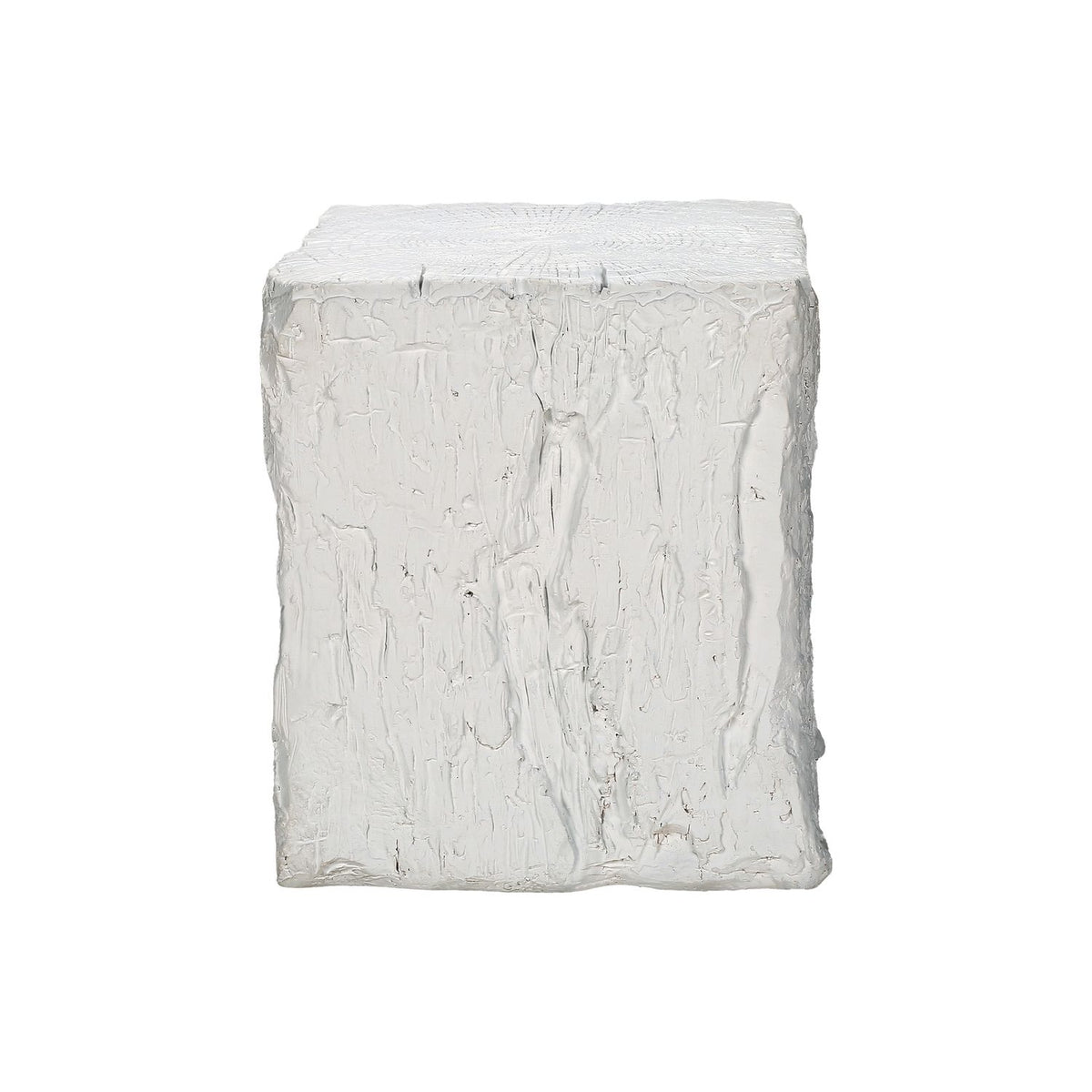 Square Accent Table, Indoor Outdoor - White