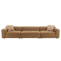 Modular Sofa Set With 2 Matching Toss Pillows - Chocolate