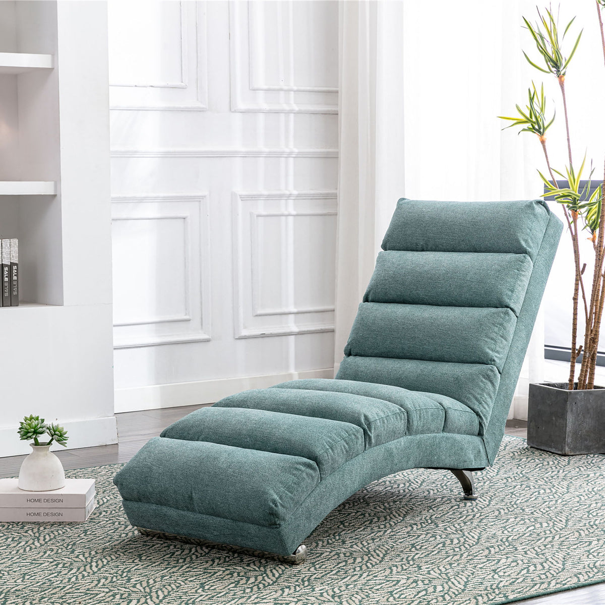 Massage Chaise Lounge Indoor With Remote Control, Ergonomic Electric Massage Lounger