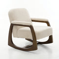 Curved Frame Rocking Accent Chair - Beige / Brown