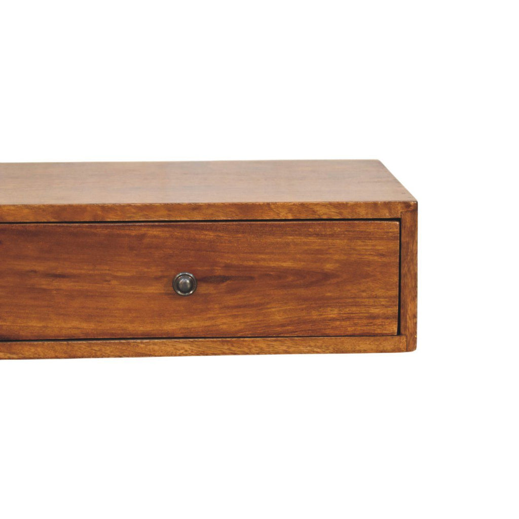 Lunar - 2 Drawer Wall Mounted Console - Brown